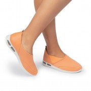 Low Heel SoftStep Adri Orange Wedge Sneaker